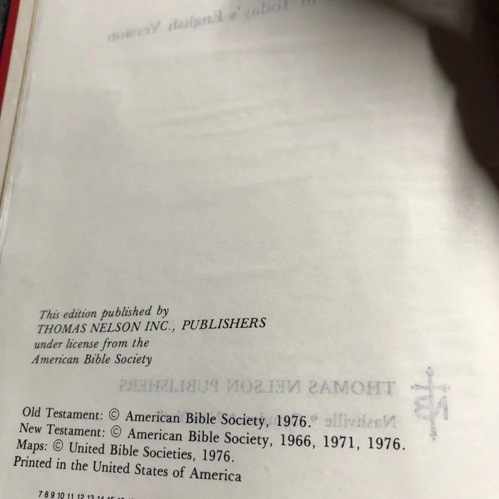 Good News Bible Today’s English Version Hardcover - Red